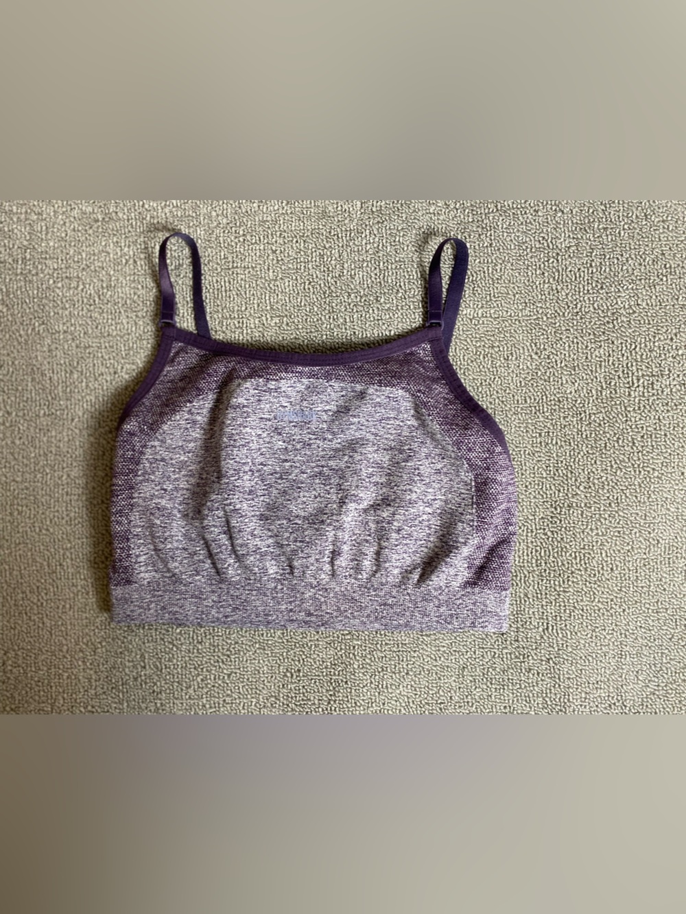 Gymshark Heathered Purple Seamless Light Support Sports Bra Gym Yoga Performance